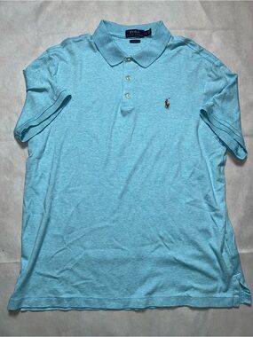 Polo Ralph Lauren classic fit light blue polo short sleeve size L